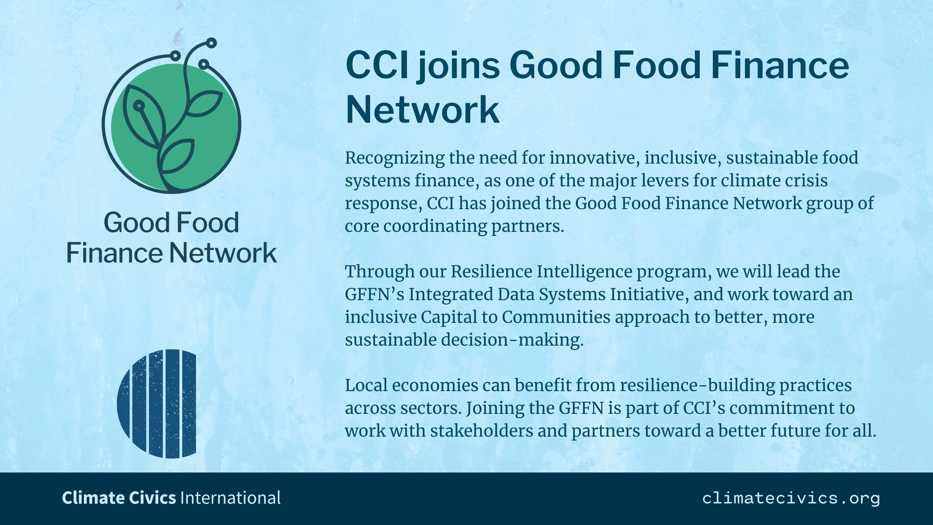 CCI joins the Good Food Finance Network